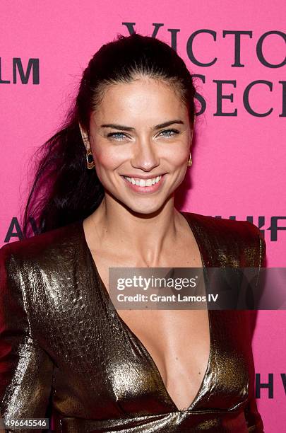 Adriana Lima attends the 2015 Victoria's Secret Fashion After Party at TAO Downtown on November 10, 2015 in New York City.