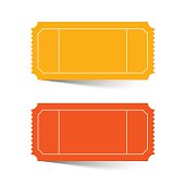 Tickets Set - Red and Orange Vector
