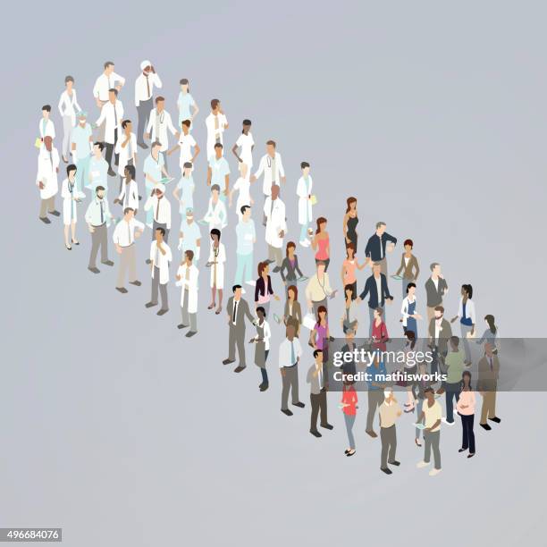 people pill illustration - group of doctors stock illustrations