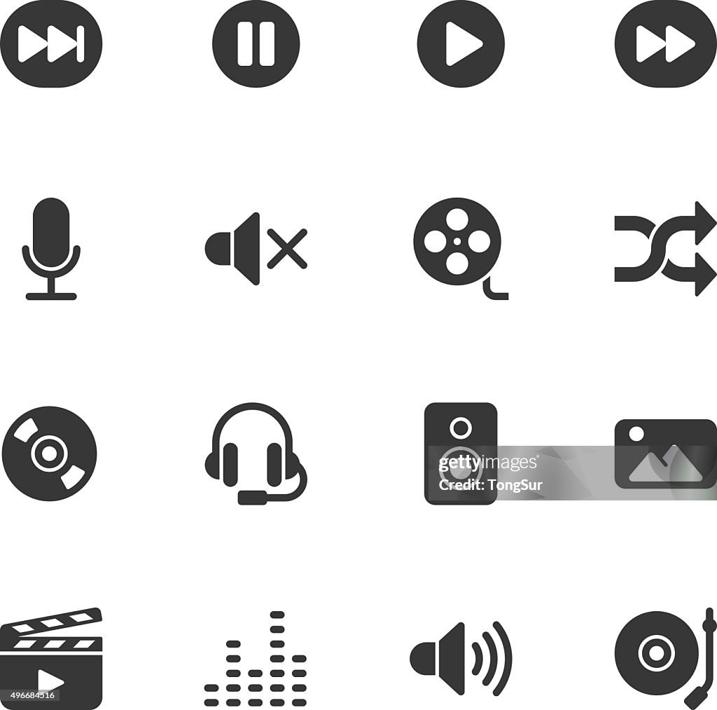 Multimedia icons - Regular