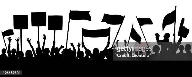 fans - placard protest stock illustrations