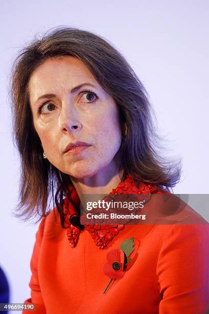 Helena Morrissey, founder of the 30 Percent Club and chief executive officer of Newton Capital Management, pauses at the Bank of England Open Forum...