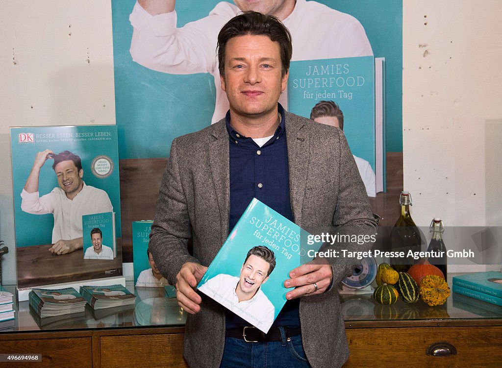 Jamie Oliver Presents His New Book 'Everyday Super Food' In Berlin