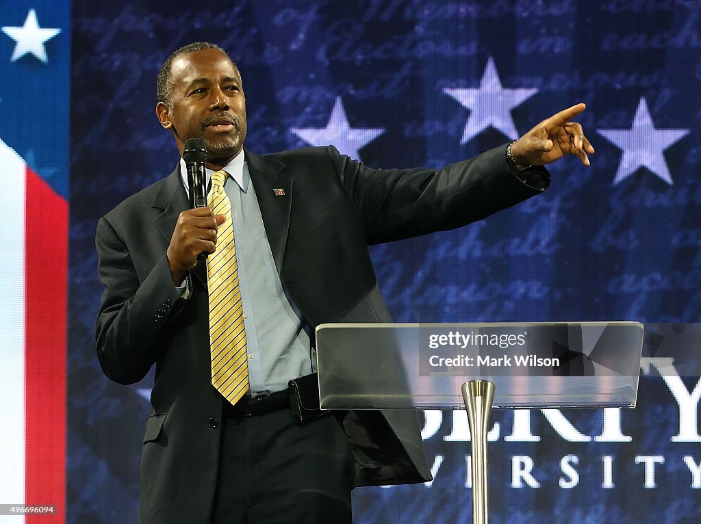 Ben Carson Delivers Remarks At Liberty University Convocation