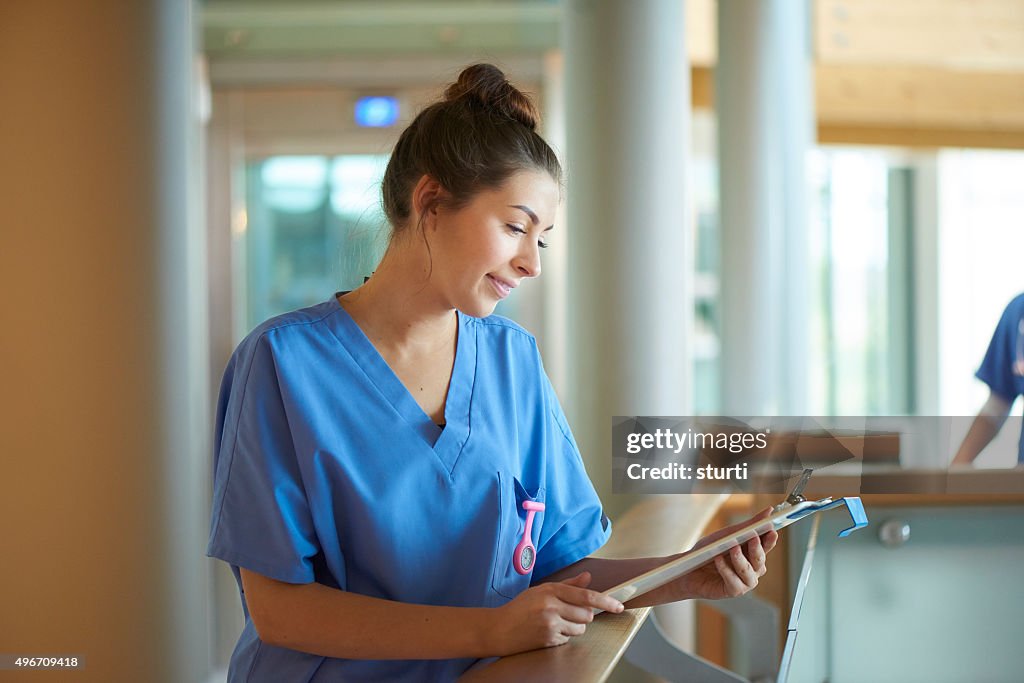 Young nurse portrait in hospital