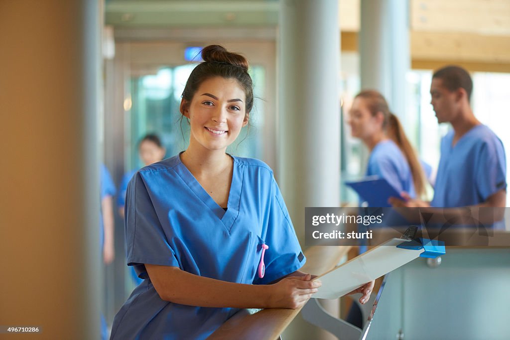 Young nurse portrait in hospital