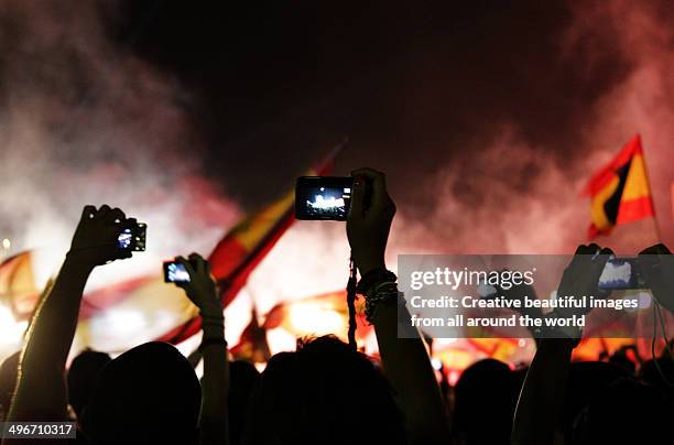 viva españa! - barcelona flag stock pictures, royalty-free photos & images