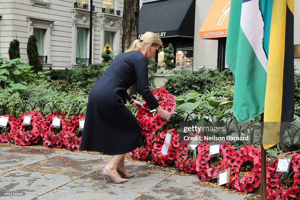 Countess Of Wessex Visits The 9/11 Memorial