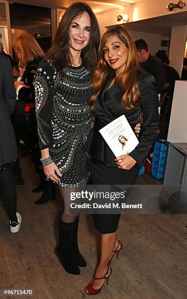 Carole Caplin and Dr Nigma Talib attend the launch of Dr Nigma Talib's new book "Reverse The Signs Of Ageing" at Body Works West on November 11, 2015...