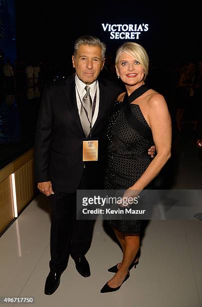 Ed Razek and President and CEO of Victoria's Secret Sharen Jester Turney attend the 2015 Victoria's Secret Fashion Show at Lexington Armory on...