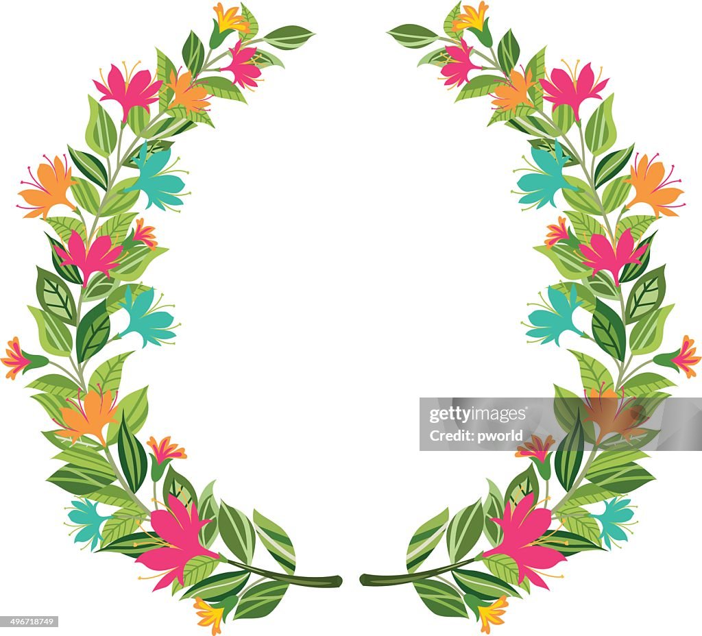 Simple Garland Vector Flower Garland High-Res Vector Graphic - Getty Images