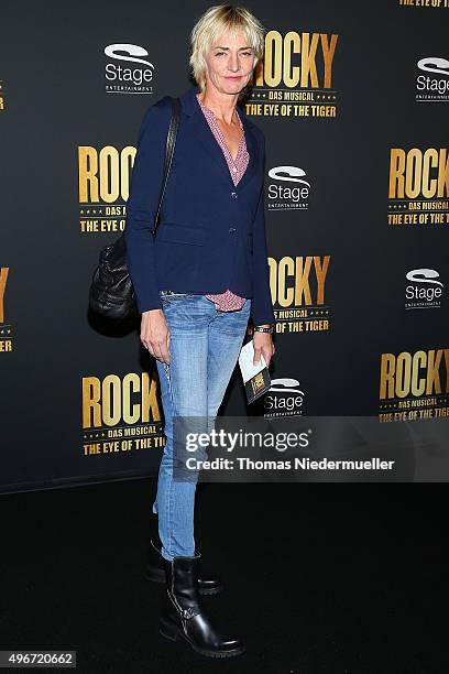 Heike Drechsler attends the black carpet prior to the premiere of the musical 'ROCKY - The Musical' at Stage Palladium Theater on November 11, 2015...