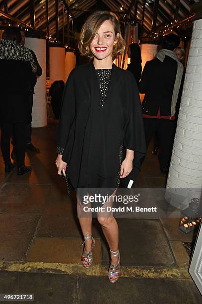 Camilla Rutherford attends a candlelit dinner for VINCE. At Clifton Nurseries on November 11, 2015 in London, England.