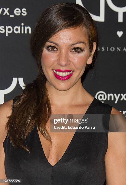 Iris Diaz attends NYX Make Up party photocall at Chamartin space on November 11, 2015 in Madrid, Spain.