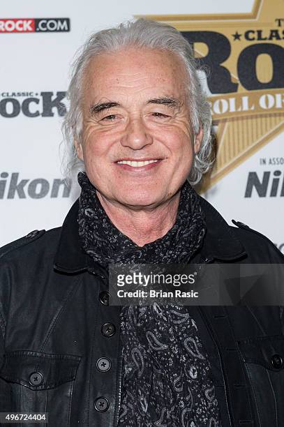 Jimmy Page attends the Classic Rock Roll of Honour at The Roundhouse on November 11, 2015 in London, England.