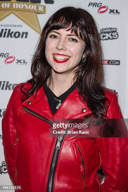 Harriet Bevan of Black Moth attends the Classic Rock Roll of Honour at The Roundhouse on November 11, 2015 in London, England.