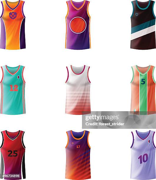 basketball jersey - sports uniform stock illustrations