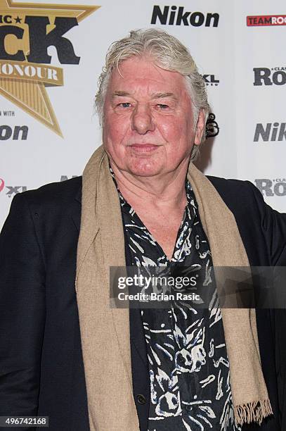 Mick Ralphs attends the Classic Rock Roll of Honour at The Roundhouse on November 11, 2015 in London, England.