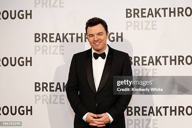 Host Seth MacFarlane attends the 2016 Breakthrough Prize Ceremony on November 8, 2015 in Mountain View, California.
