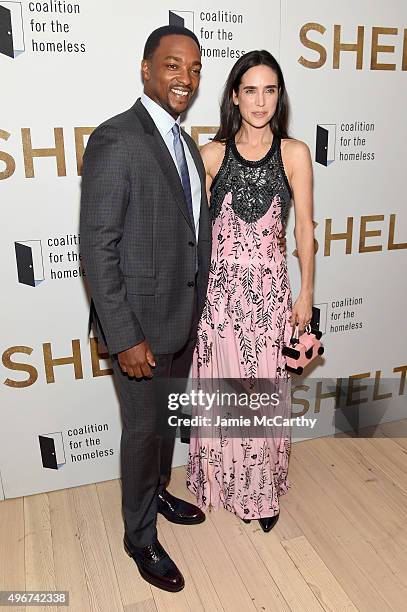 Actors Anthony Mackie and Jennifer Connelly attends the "Shelter" New York Premiere at The Whitney Museum of American Art on November 11, 2015 in New...