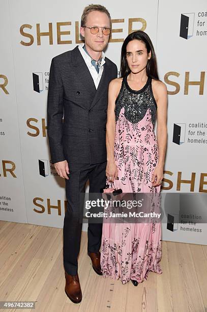 Writer/director Paul Bettany and actress Jennifer Connelly attend the "Shelter" New York Premiere at The Whitney Museum of American Art on November...