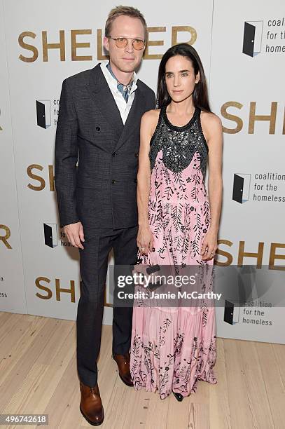 Writer/director Paul Bettany and actress Jennifer Connelly attend the "Shelter" New York Premiere at The Whitney Museum of American Art on November...