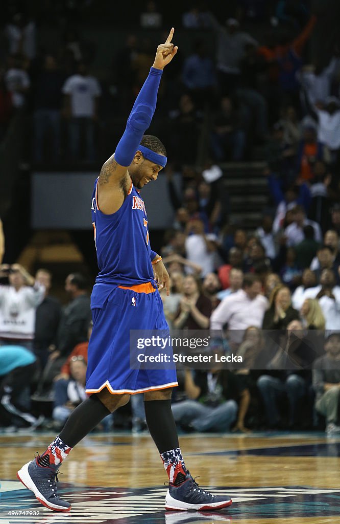 New York Knicks v Charlotte Hornets