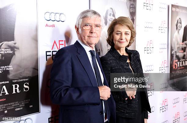 Actors Tom Courtenay and Charlotte Rampling attend the Tribute to Charlotte Rampling and Tom Courtenay - Screening of Sundance Selects' "45 Years" at...