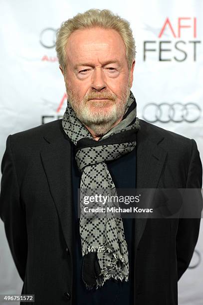 Filmmaker Ridley Scott attends 'On Directing: A Conversation with Ridley Scott' during AFI FEST 2015 presented by Audi at TCL Chinese 6 Theatres on...