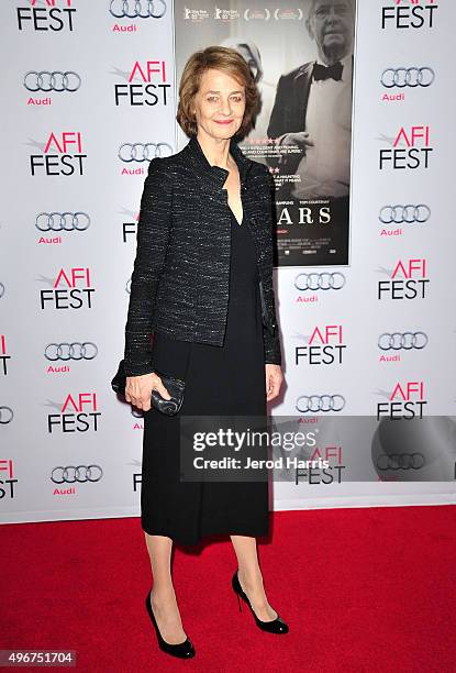 Actress Charlotte Rampling attends the Tribute to Charlotte Rampling and Tom Courtenay - Screening of Sundance Selects' "45 Years" at the Hollywood...