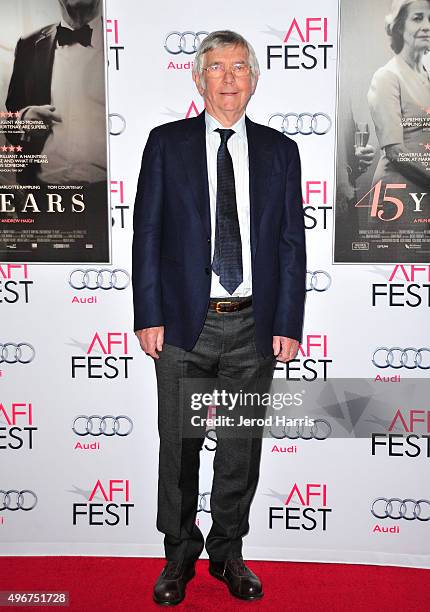 Actor Tom Courtenay attends the Tribute to Charlotte Rampling and Tom Courtenay - Screening of Sundance Selects' "45 Years" at the Hollywood...