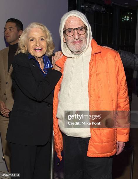 Edie Windsor and Larry Kramer attend the 2015 OUT 100 Celebration at Guastavino's on November 11, 2015 in New York City.