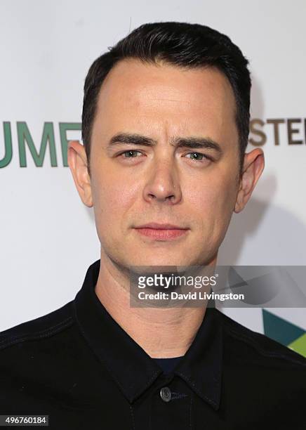 Actor Colin Hanks attends the premiere of Mister Lister Film's "Consumed" at the Laemmle Music Hall on November 11, 2015 in Beverly Hills, California.