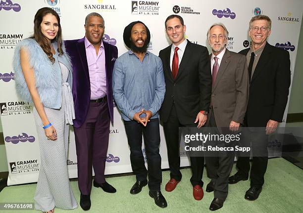 Hope Dworaczyk, Robert Smith, musician Ziggy Marley, Chairman of Global Wildlife Conservation Brian Sheth, President of The Recording Academy Neil...