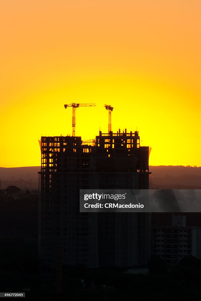 Sunset over Construction