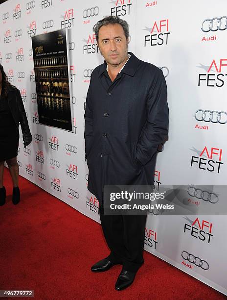 Director/writer Paolo Sorrentino arrives at the AFI FEST 2015 Presented by Audi Screening of Fox Searchlight Pictures' "Youth" at the Egyptian...