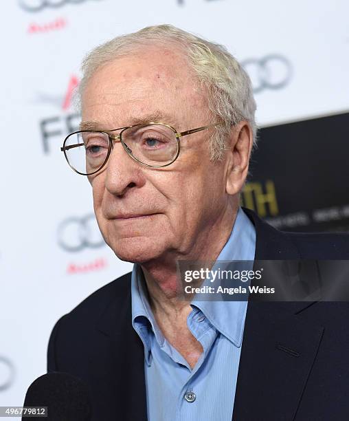 Actor Michael Caine arrives at the AFI FEST 2015 Presented by Audi Screening of Fox Searchlight Pictures' "Youth" at the Egyptian Theatre on November...