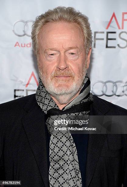 Filmmaker Ridley Scott attends 'On Directing: A Conversation with Ridley Scott' during AFI FEST 2015 presented by Audi at TCL Chinese 6 Theatres on...