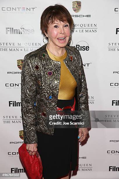 Neile Adams McQueen attends the US Premiere, "Steve McQueen: The Man & Le Mans" at Laemmle NoHo 7 on November 11, 2015 in North Hollywood, California.