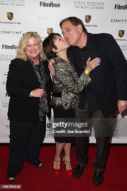 Guest, Neile Adams McQueen and Jack Fisher attend the US Premiere, "Steve McQueen: The Man & Le Mans" at Laemmle NoHo 7 on November 11, 2015 in North...