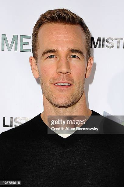 Actor James Van Der Beek attends the premiere of Mister Lister Film's "Consumed" at Laemmle Music Hall on November 11, 2015 in Beverly Hills,...