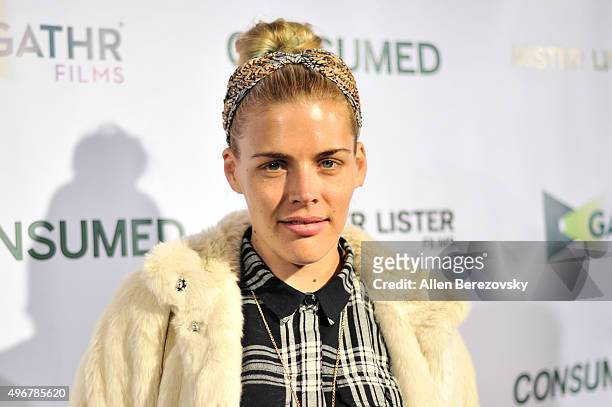 Actress Busy Philipps attends the premiere of Mister Lister Film's "Consumed" at Laemmle Music Hall on November 11, 2015 in Beverly Hills, California.