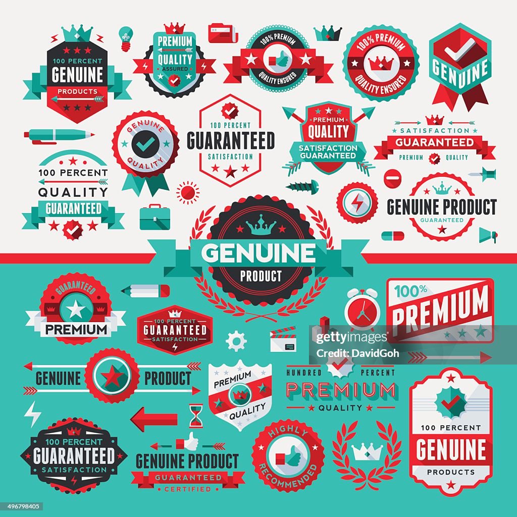 Flat Ui Style Labels Complete Set High-Res Vector Graphic - Getty Images