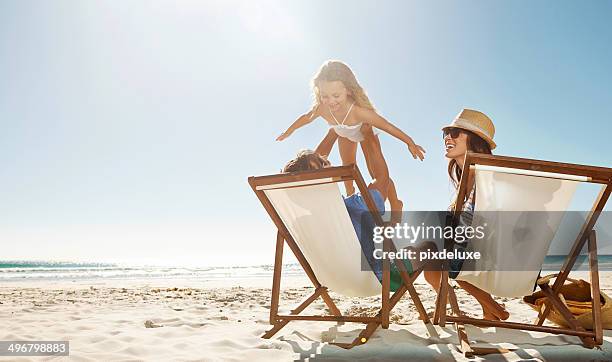 children are precious gifts sent from heaven - on the beach stockfoto's en -beelden