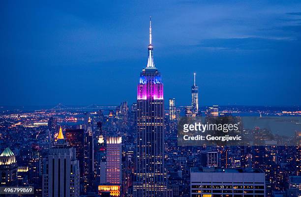 the empire state building - fifth avenue stock pictures, royalty-free photos & images