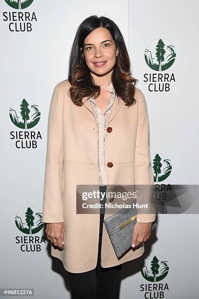 Actress Zuleikha Robinson attends Sierra Club's Act In Paris, A Night Of Comedy And Climate Action at the Heath at the McKittrick Hotel on November...