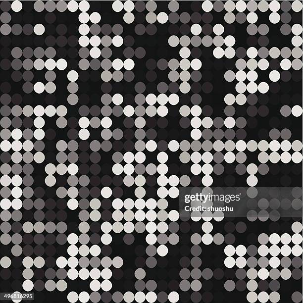 bildbanksillustrationer, clip art samt tecknat material och ikoner med abstract black and white polka dots pattern background - tvådimensionell form