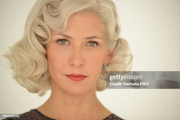 Actress Sophie Marceau is photographed filming ARTE "Une histoire d'ame" for Self Assignment on October 23, 2015 in Paris, France.