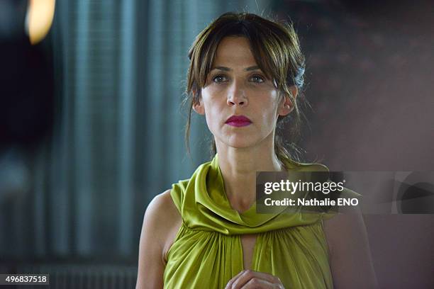 Actress Sophie Marceau is photographed filming ARTE "Une histoire d'ame" for Self Assignment on October 23, 2015 in Paris, France.