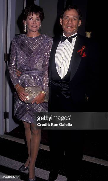 Jessica Walter and Ron Leibman attend New York Friars Club Man of the Year Awards Honoring Neil Simon on April 25, 1993 at the Waldorf Astoria Hotel...